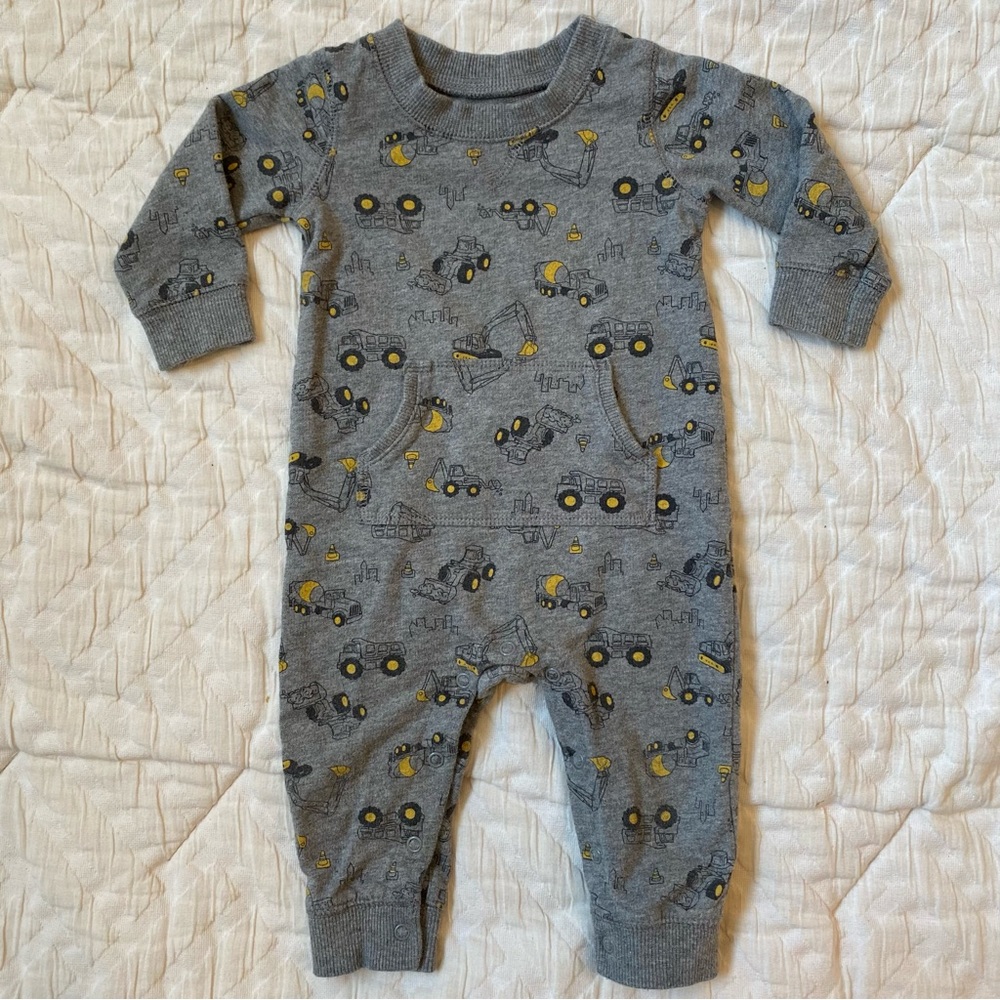 Carter’s Long Sleeve Pullover Construction Vehicle Bodysuit